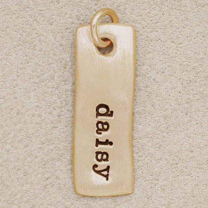 Skinny Wavy Tag (9K Solid Gold)