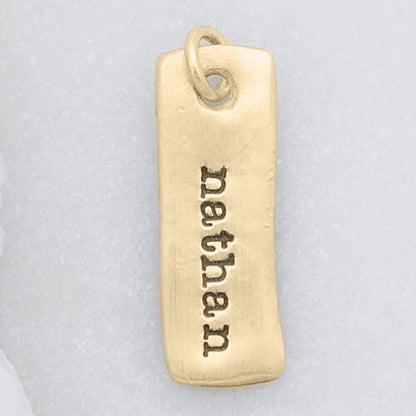 Skinny Wavy Tag (9K Solid Gold)