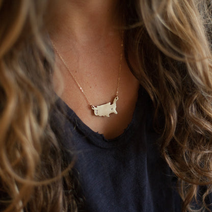 State Of My Heart Necklace (14K Solid Gold)