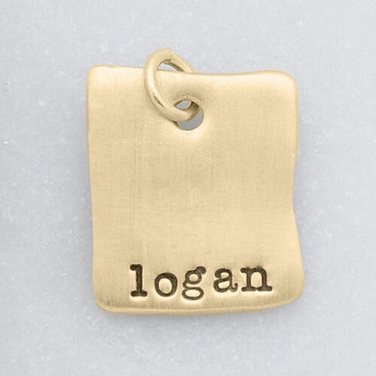 Square Tag {10K Solid Gold}