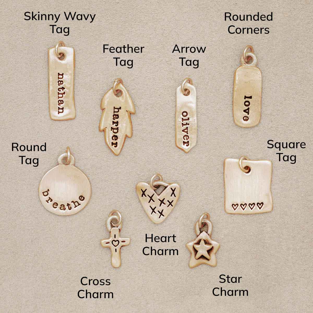 10k yellow gold storyteller necklace with personalized charms and freshwater pearl
