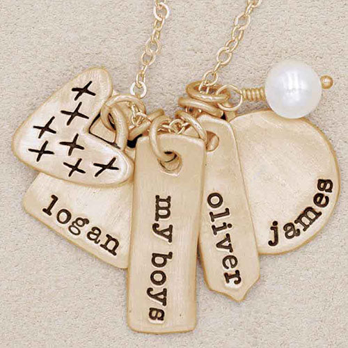 10k yellow gold storyteller necklace charms