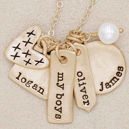 10k yellow gold storyteller necklace charms