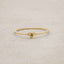 10k yellow gold Sweet Love Initial Ring - One Heart on beige background