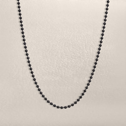 24"/ 61 cm Black Ball Chain (Stainless Steel)