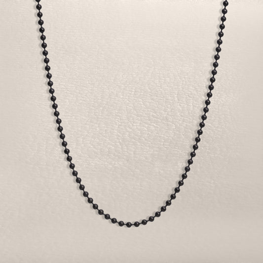 24"/ 61 cm Black Ball Chain (Stainless Steel)