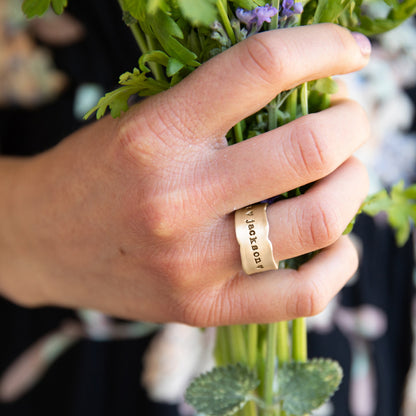 Very Fine Line Ring {14K Solid Gold}