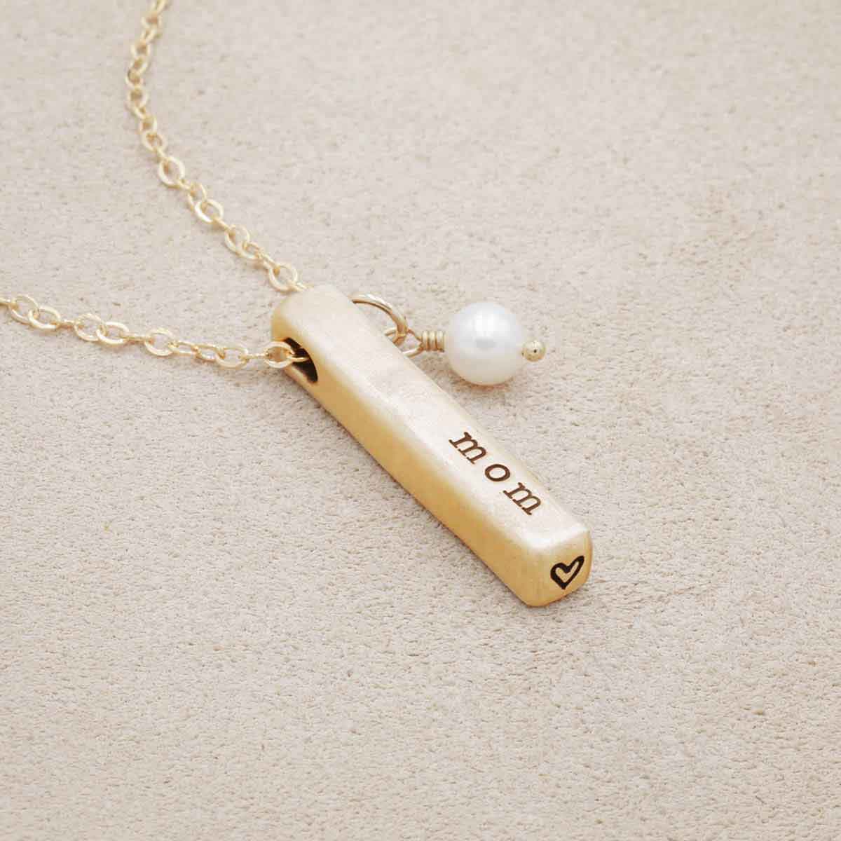 What Matters Most Necklace - 1 Side {14K Solid Gold}
