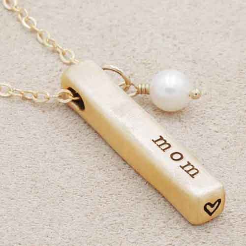 What Matters Most Necklace - 1 Side {14K Solid Gold}
