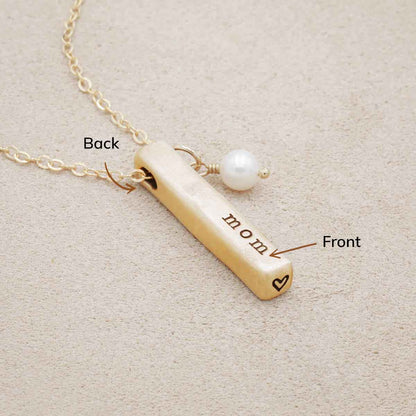 What Matters Most Necklace - 2 Sides (9K Solid Gold)