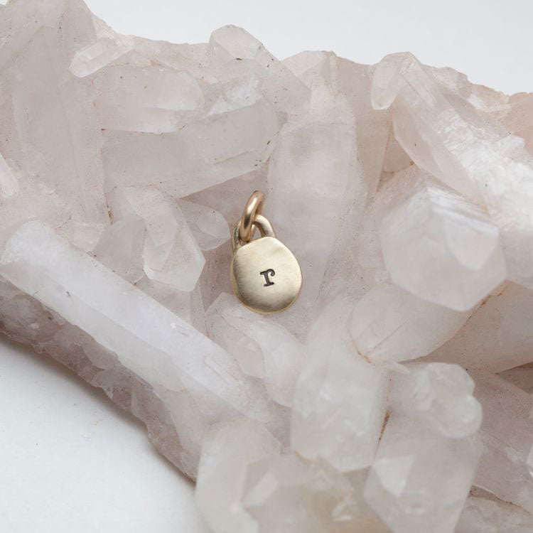 Wild About You Circle Charm {10K Solid Gold}
