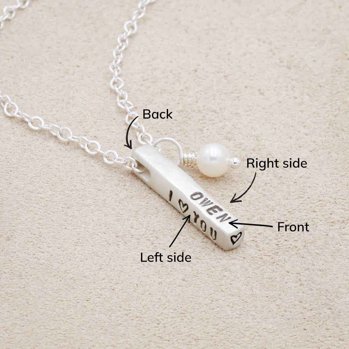 Word of the Year Necklace - 4 Sides (Sterling Silver)