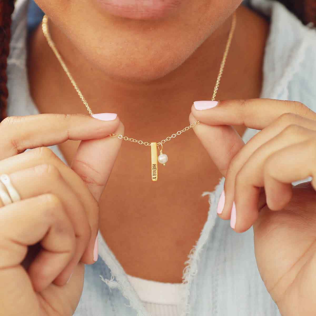 Word of the Year Necklace - 1 side {14K Solid Gold}