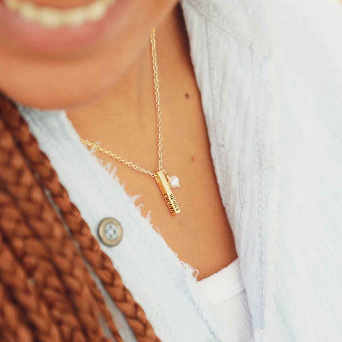 Word of the Year Necklace - 3 sides (9K Solid Gold)