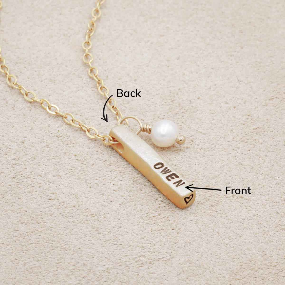 Word of the Year Necklace - 2 sides {10K Solid Gold}