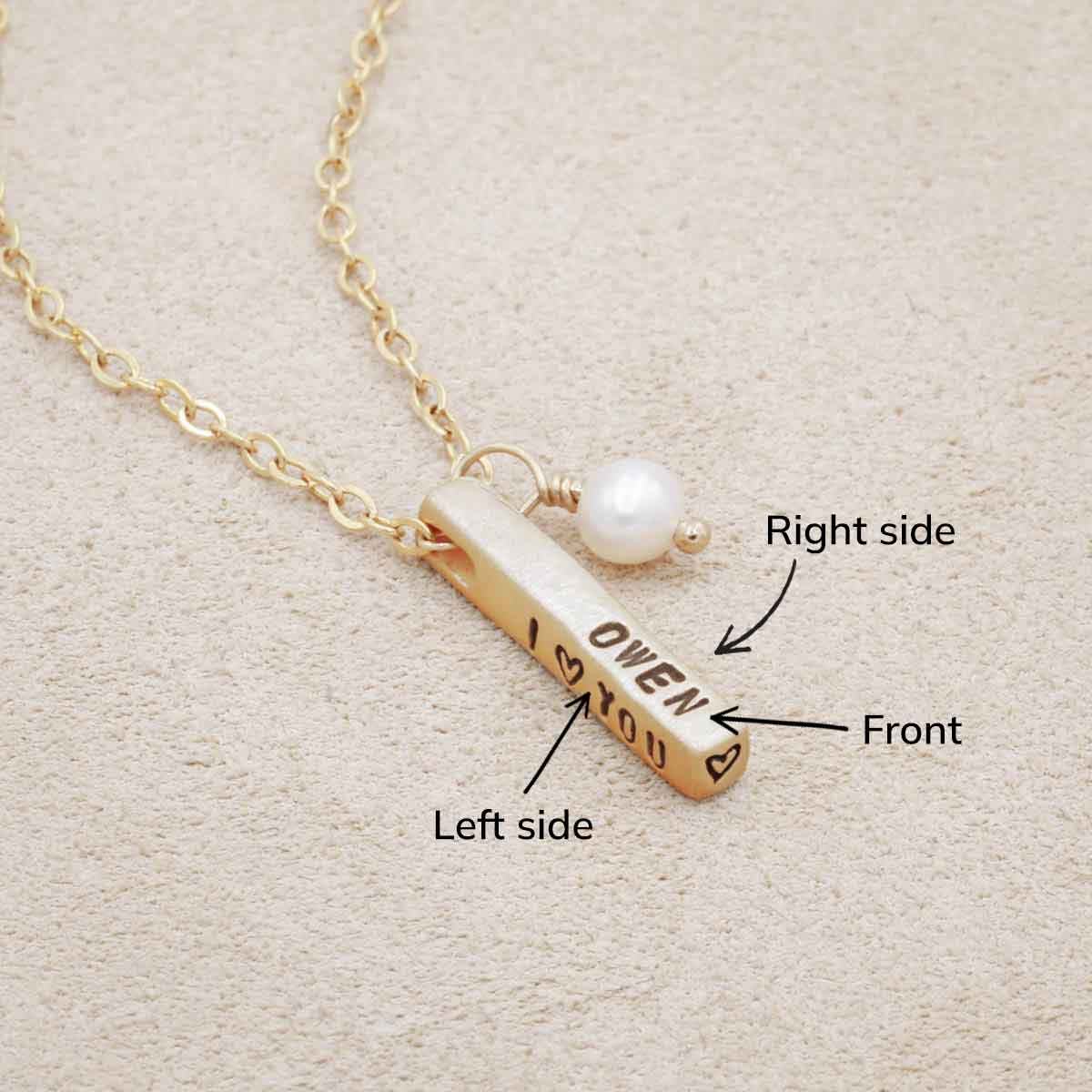 Word of the Year Necklace - 3 sides (9K Solid Gold)