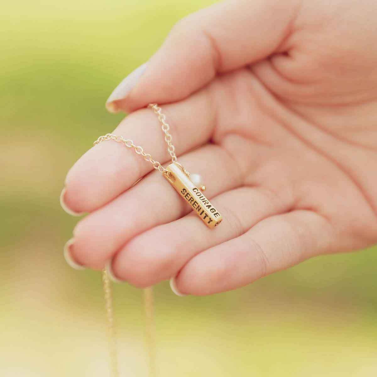 Word of the Year Necklace - 4 Sides (14K Solid Gold)