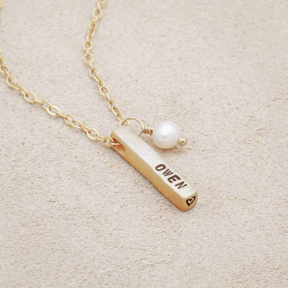 Word of the Year Necklace - 1 side {14K Solid Gold}