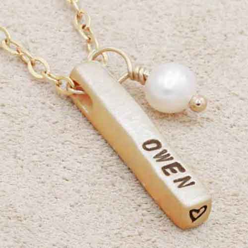 Word of the Year Necklace - 1 side {14K Solid Gold}