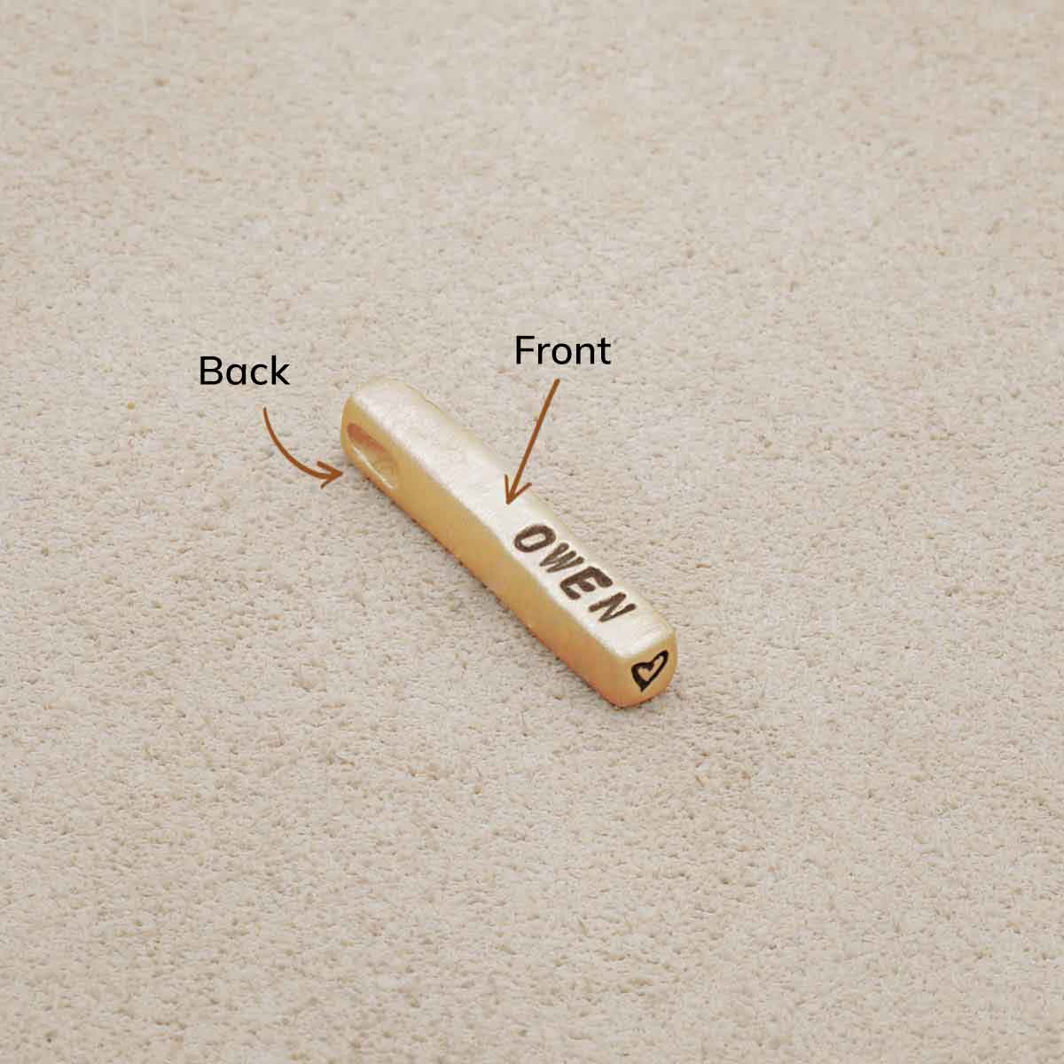 Word of the Year Charm - 2 Sides {10K Solid Gold}