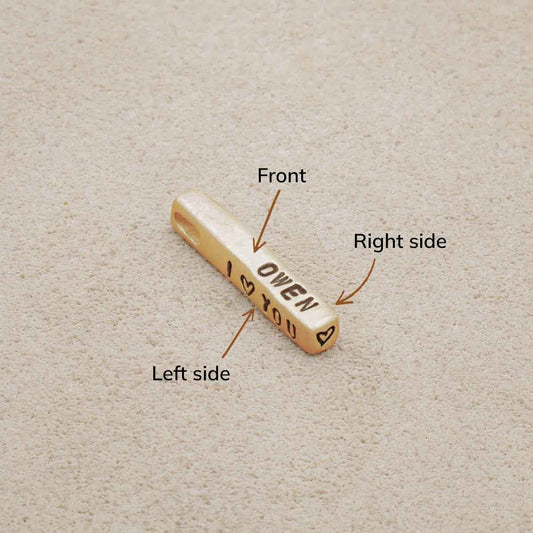Word of the Year Charm - 3 Sides (9k Solid Gold)