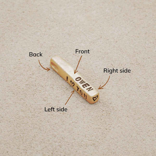 Word of the Year Charm - 4 Sides (14K Solid Gold)