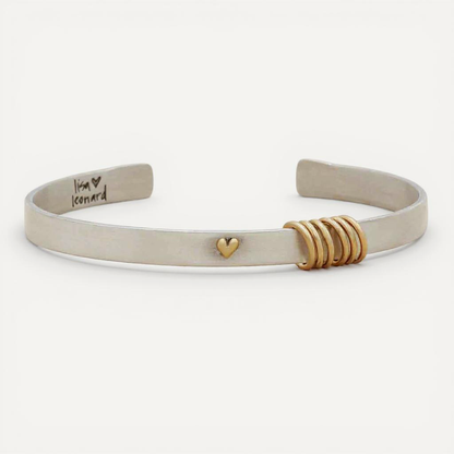 You Have My Heart Cuff (Sterling Silver & 9K Solid Gold)